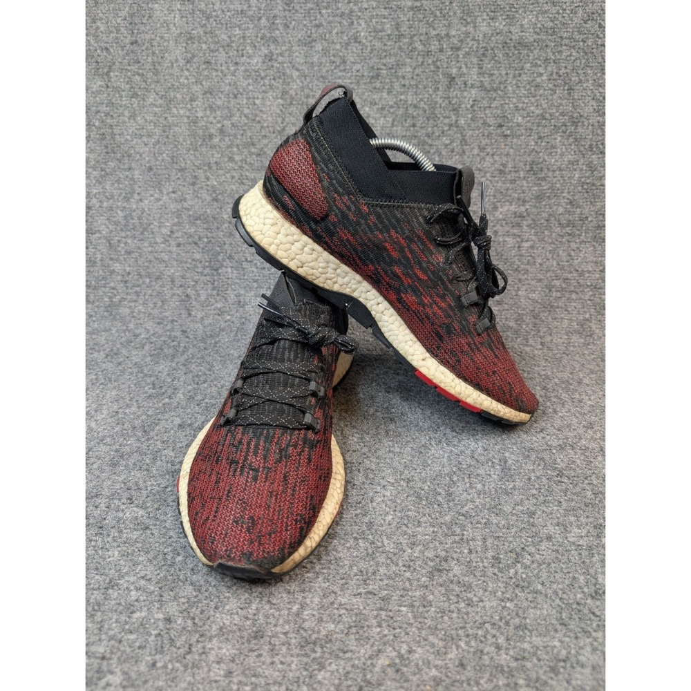 adidas PureBoost DPR Shoes Mens 10 Black Red Boost Running Sneakers‎ CG7148
